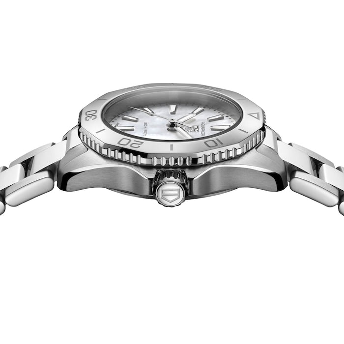 Tag Heuer Aquaracer Professional 200 Quartz Mother of Pearl Dial Silver Steel Strap Watch for Women - WBP1418.BA0622 Buy Now By Tag Heuer