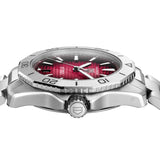 Tag Heuer Aquaracer Professional 200 Automatic Red Dial Silver Steel Strap Watch for Men - WBP2114.BA0627 Buy Now By Tag Heuer
