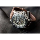 Fossil Modern Machine Automatic Skeleton White Dial Brown Leather Strap Watch for Women - ME3083 Buy Now By Fossil