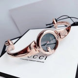 Gucci Guccissima Collection Quartz Black Dial Rose Gold Steel Strap Watch For Women - YA134509 Buy Now By Gucci