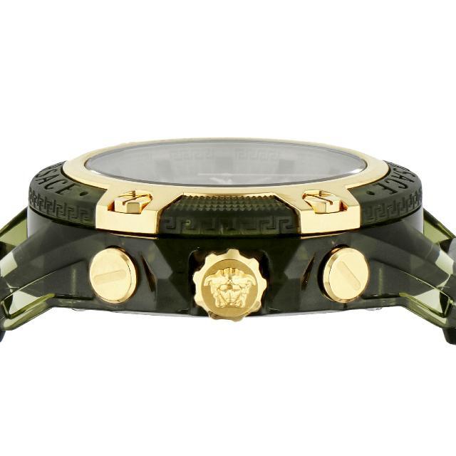 Versace Icon Active Chronograph Gold Dial Black Silicone Strap Watch For Men - VEZ700321 Buy Now By Versace