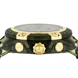 Versace Icon Active Chronograph Gold Dial Black Silicone Strap Watch For Men - VEZ700321 Buy Now By Versace