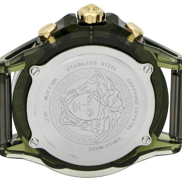 Versace Icon Active Chronograph Gold Dial Black Silicone Strap Watch For Men - VEZ700321 Buy Now By Versace