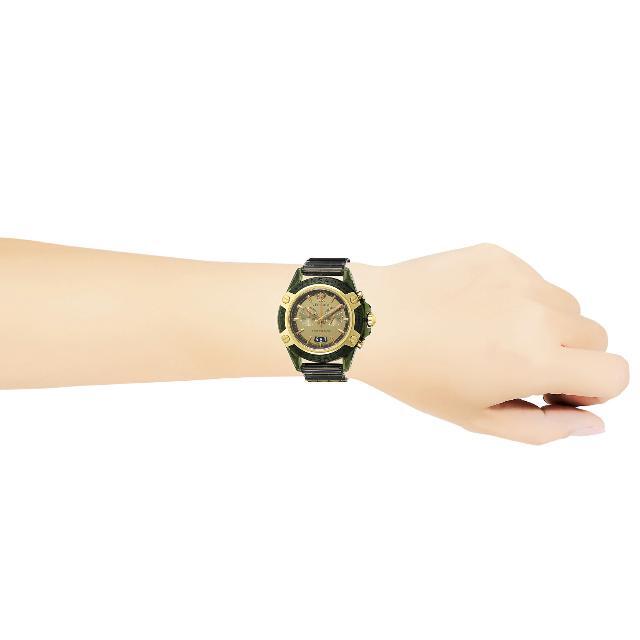 Versace Icon Active Chronograph Gold Dial Black Silicone Strap Watch For Men - VEZ700321 Buy Now By Versace