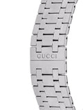 Gucci 25H Quartz Silver Dial Silver Steel Strap Unisex Watch - YA163407 Buy Now By Gucci