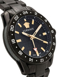 Versace Univers Quartz Black Dial Black Steel Strap Watch for Men - VEBK00618 Buy Now By Versace