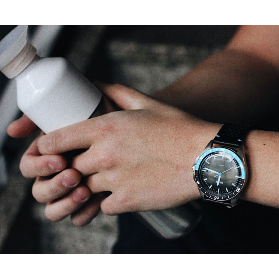 Fossil Sport 54 Day Date Black Dial Black Leather Strap Watch for Men - FS5321 Buy Now By Fossil