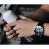 Fossil Sport 54 Day Date Black Dial Black Leather Strap Watch for Men - FS5321 Buy Now By Fossil