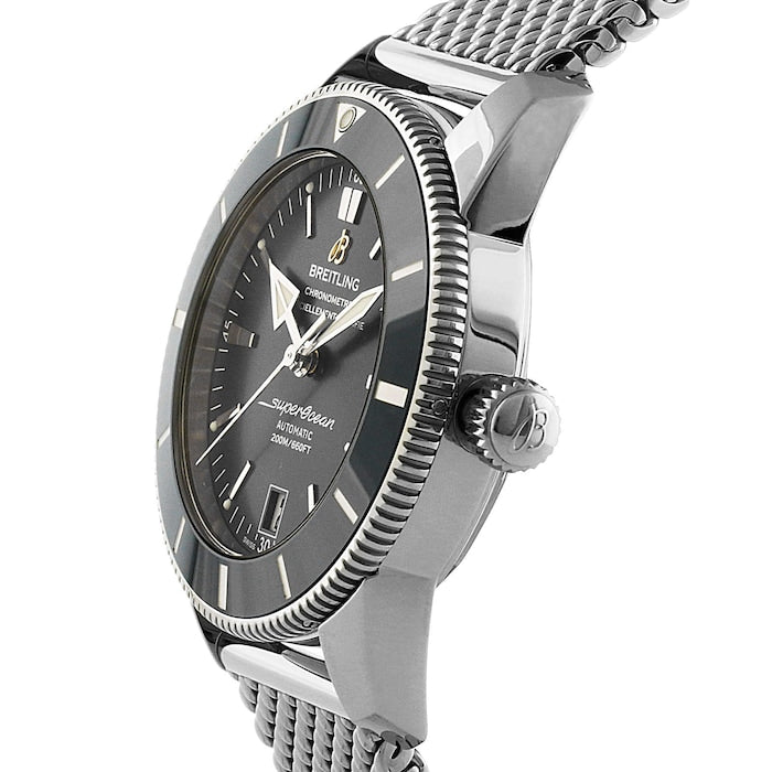 Breitling Superocean Heritage B20 Automatic 42 Black Dial Silver Mesh Bracelet Watch for Men - AB2010121B1A1 Buy Now By Breitling