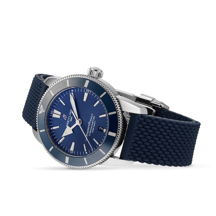 Breitling Superocean Heritage II B20 44mm Blue Dial Blue Rubber Strap Mens Watch - AB2030161C1S1 Buy Now By Breitling