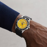 Breitling Superocean Automatic 44mm Yellow Dial Black Rubber Strap Watch for Men - A17367021I1S1 Buy Now By Breitling