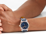 Breitling Chronomat Automatic 36 South Sea Blue Dial Blue Leather Strap Watch for Women - A10380611C1P1 Buy Now By Breitling