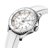 Breitling Superocean Automatic 36 White Dial White Rubber Strap Watch for Men - A17377211A1S1 Buy Now By Breitling