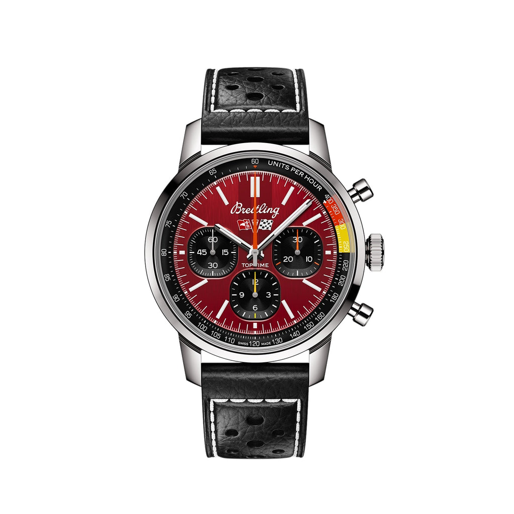 Breitling Top Time B01 Chevrolet Corvette Red Dial Black Leather Strap Watch for Men - AB01761A1K1X1 Buy Now By Breitling
