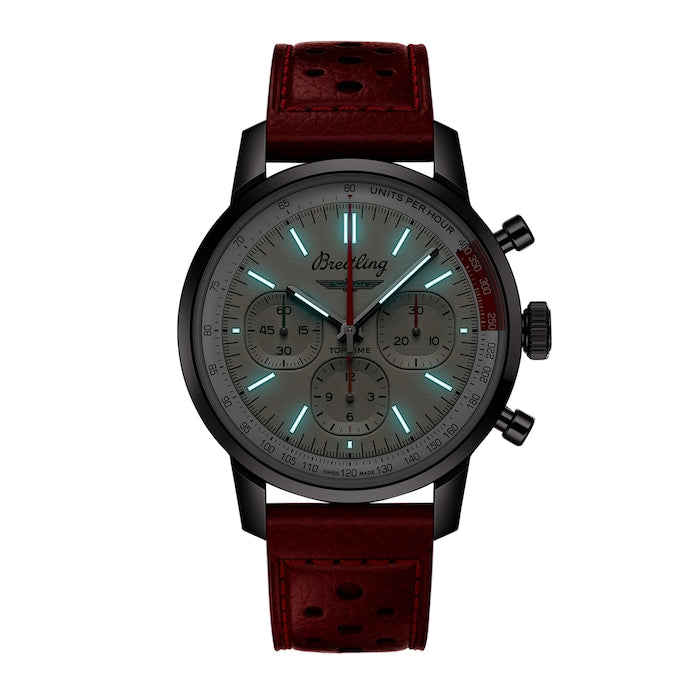 Breitling Top Time B01 Ford Thunderbird White Dial Red Leather Strap Watch for Men - AB01766A1A1X1 Buy Now By Breitling