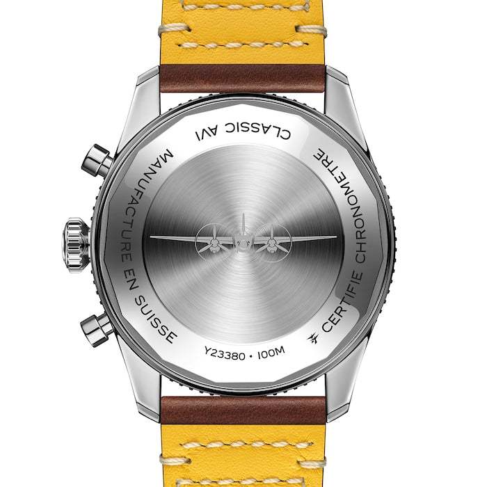 Breitling Avi Chronograph 42 Mosquito Black Dial Brown Leather Strap Watch for Men - Y233801A1B1X1 Buy Now By Breitling