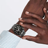 Movado Heritage Calendoplan Chronograph Black Dial Black Steel Strap Watch For Men - 3650125 Buy Now By Movado