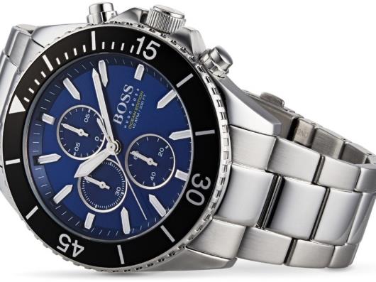 Hugo Boss Ocean Edition Chronograph Blue Dial Silver Steel Strap Watch for Men - 1513704 Buy Now By Hugo Boss