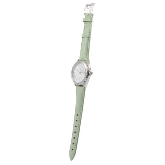 Tag Heuer Formula 1 Quartz Diamonds Mother of Pearl Dial Green Leather Strap Watch for Women - WBJ131A.FC8249 Buy Now By Tag Heuer