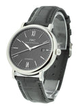 IWC Portofino Automatic Black Dial Black Leather Strap Watch for Men - IW356502 Buy Now By IWC