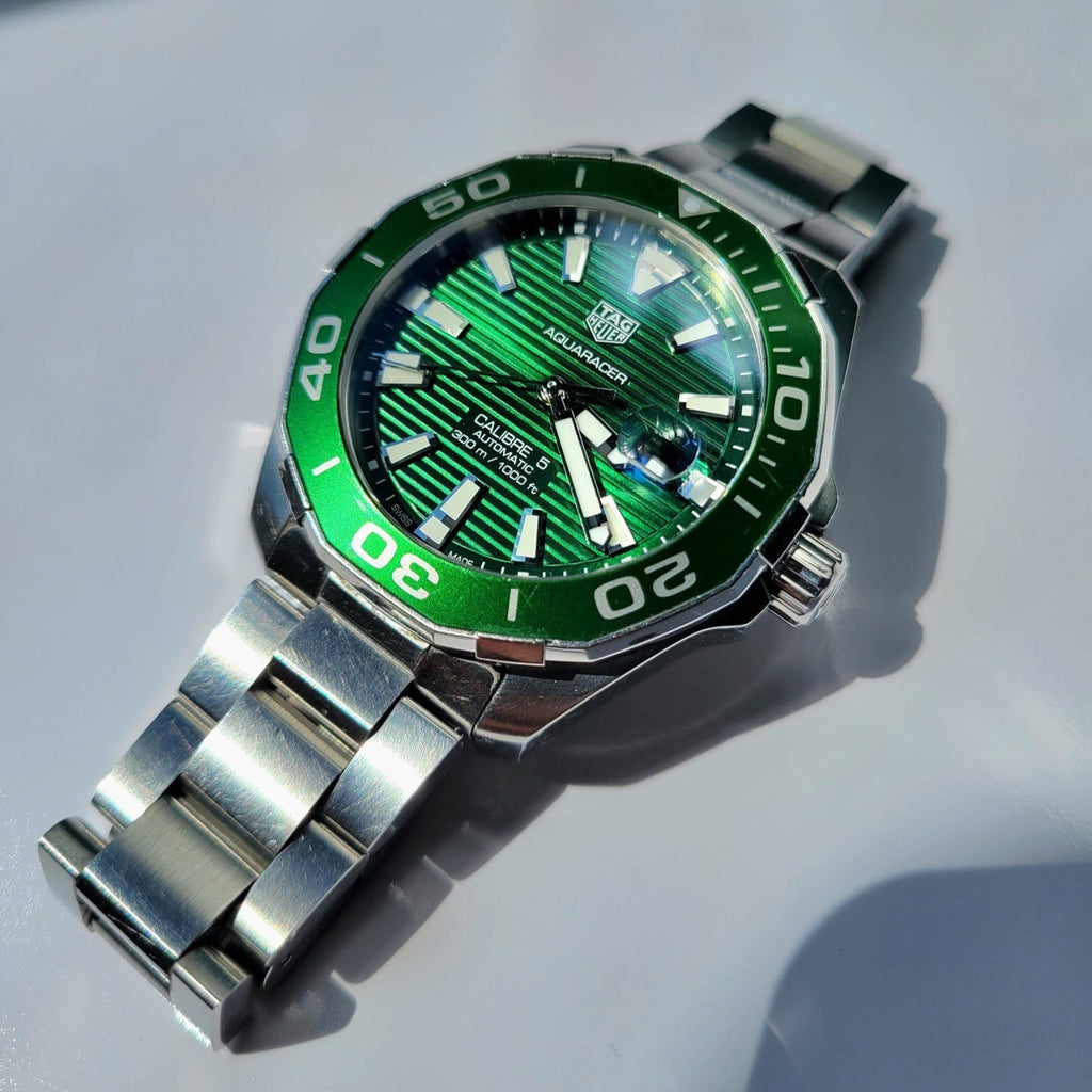 Tag Heuer Aquaracer Green Dial Watch for Men - WAY201S.BA0927