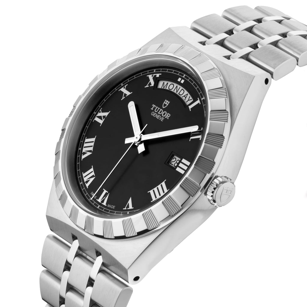 Tudor Royal Automatic Black Dial Silver Steel Strap Watch for Men - M28600-0003 Buy Now By Tudor