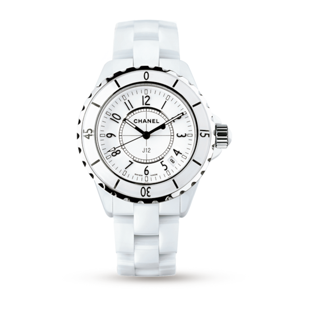 Chanel J12 Ceramic White Dial White Steel Strap Watch for Women - J12 H0968 Buy Now By Chanel