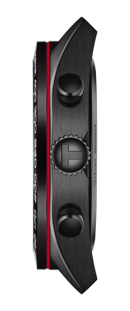 Tissot T Sport PRS 516 Chronograph Black Dial Black Leather Strap Watch for Men - T131.617.36.052.00 Buy Now By Tissot