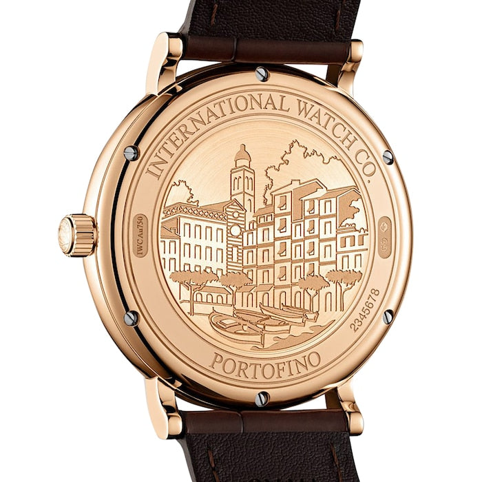 IWC Portofino Automatic Grey Dial Brown Leather Strap Watch for Men - IW356511 Buy Now By IWC