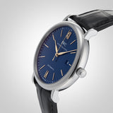 IWC Portofino Automatic Blue Dial Black Leather Strap Watch for Men - IW356523 Buy Now By IWC