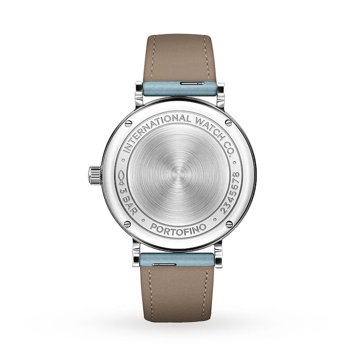IWC Portofino Automatic Blue Dial Blue Leather Strap Watch for Women - IW357416 Buy Now By IWC