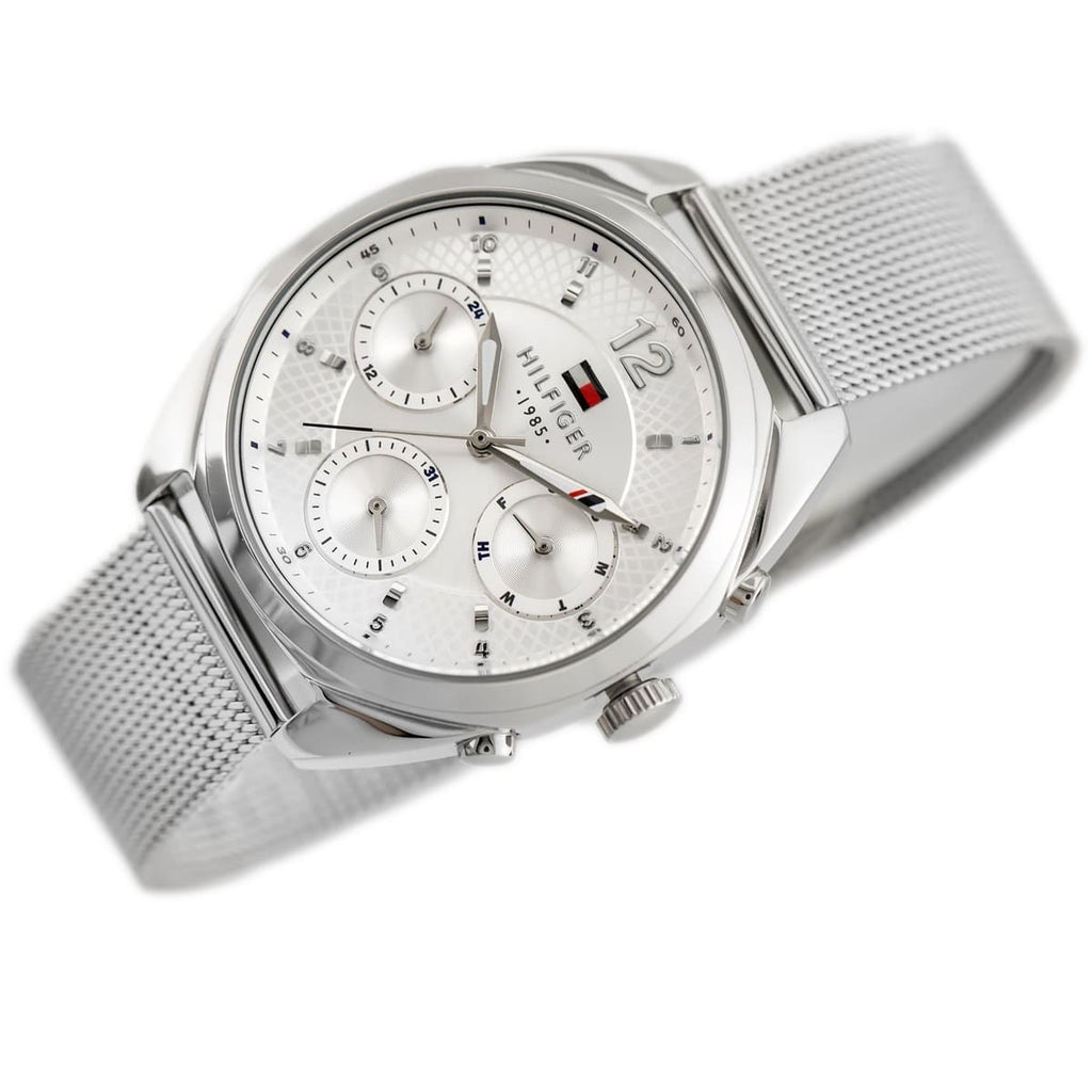 Tommy Hilfiger Mia Silver Dial Silver Mesh Bracelet Watch for Men - 1781628 Buy Now By Tommy Hilfiger