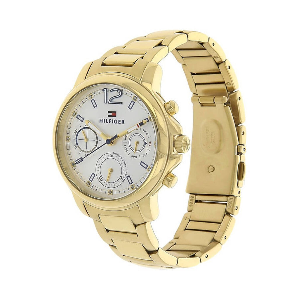 Tommy Hilfiger Claudia White Dial Gold Steel Strap Watch for Women - 1781742 Buy Now By Tommy Hilfiger
