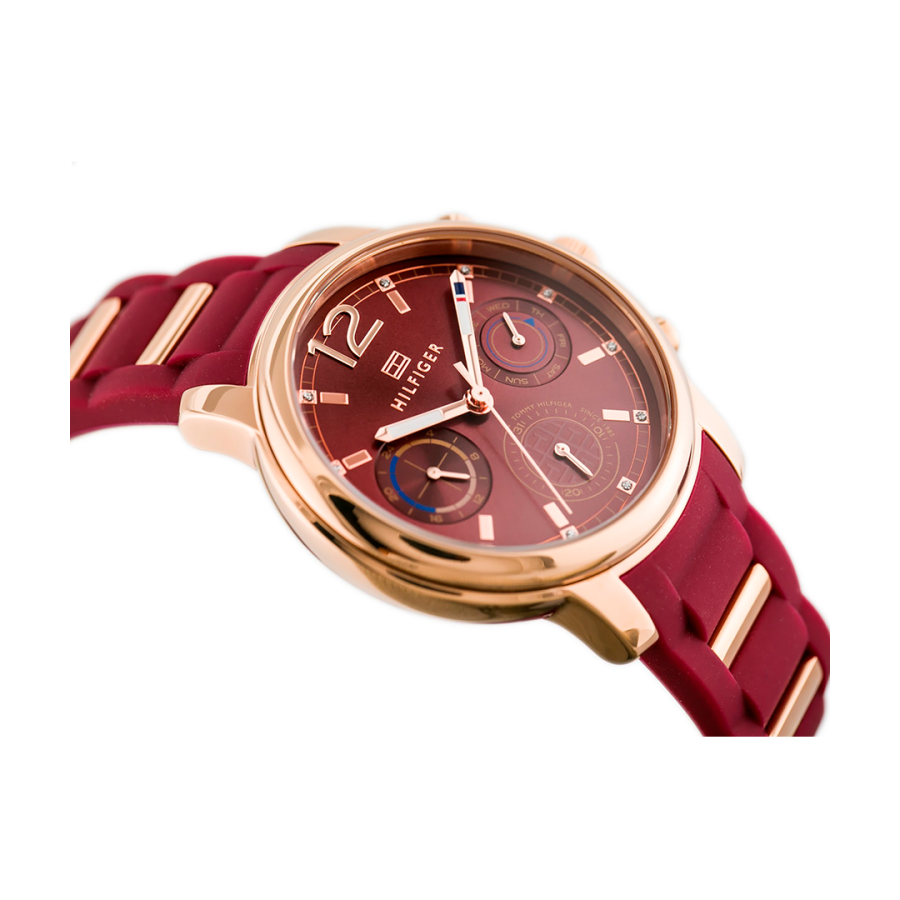 Tommy Hilfiger Claudia Red Dial Two Tone Steel Strap Watch for Women - 1781744 Buy Now By Tommy Hilfiger
