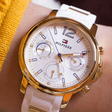 Tommy Hilfiger Claudiia White Dial White Steel Strap Watch for Women - 1781745 Buy Now By Tommy Hilfiger