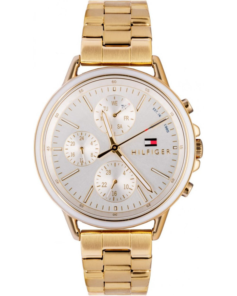 Tommy Hilfiger Carly White Dial Gold Steel Strap Watch for Women - 1781786 Buy Now By Tommy Hilfiger