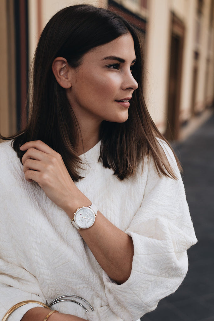 Tommy Hilfiger Carly Silver Dial Cream Leather Strap Watch for Women - 1781790 Buy Now By Tommy Hilfiger