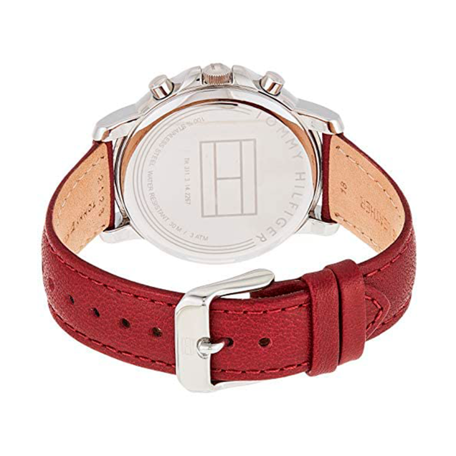 Tommy Hilfiger Claudia White Dial Red Leather Strap Watch for Women - 1781816 Buy Now By Tommy Hilfiger