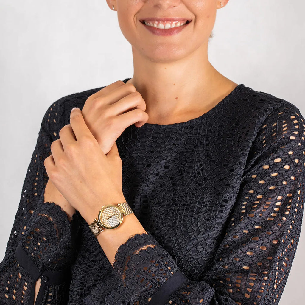 Tommy Hilfiger Lynn Quartz Gold Dial Gold Mesh Bracelet Watch For Women - 1781867 Buy Now By Tommy Hilfiger