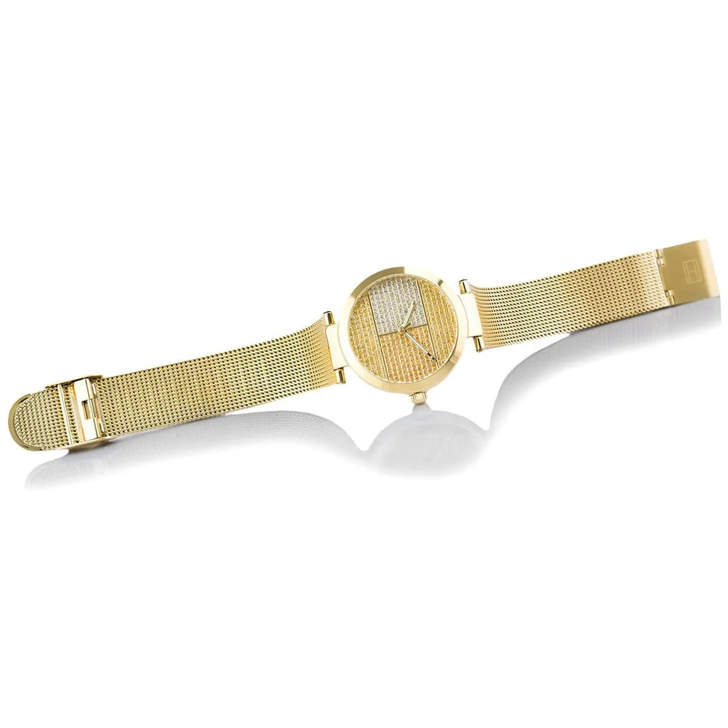 Tommy Hilfiger Lynn Quartz Gold Dial Gold Mesh Bracelet Watch For Women - 1781867 Buy Now By Tommy Hilfiger