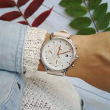 Tommy Hilfiger Blake Chronograph Silver Dial Pink Leather Strap Watch For Women - 1781906 Buy Now By Tommy Hilfiger