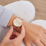 Tommy Hilfiger Blake Chronograph Rose Gold Dial Rose Gold Mesh Bracelet Watch For Women - 1781907 Buy Now By Tommy Hilfiger