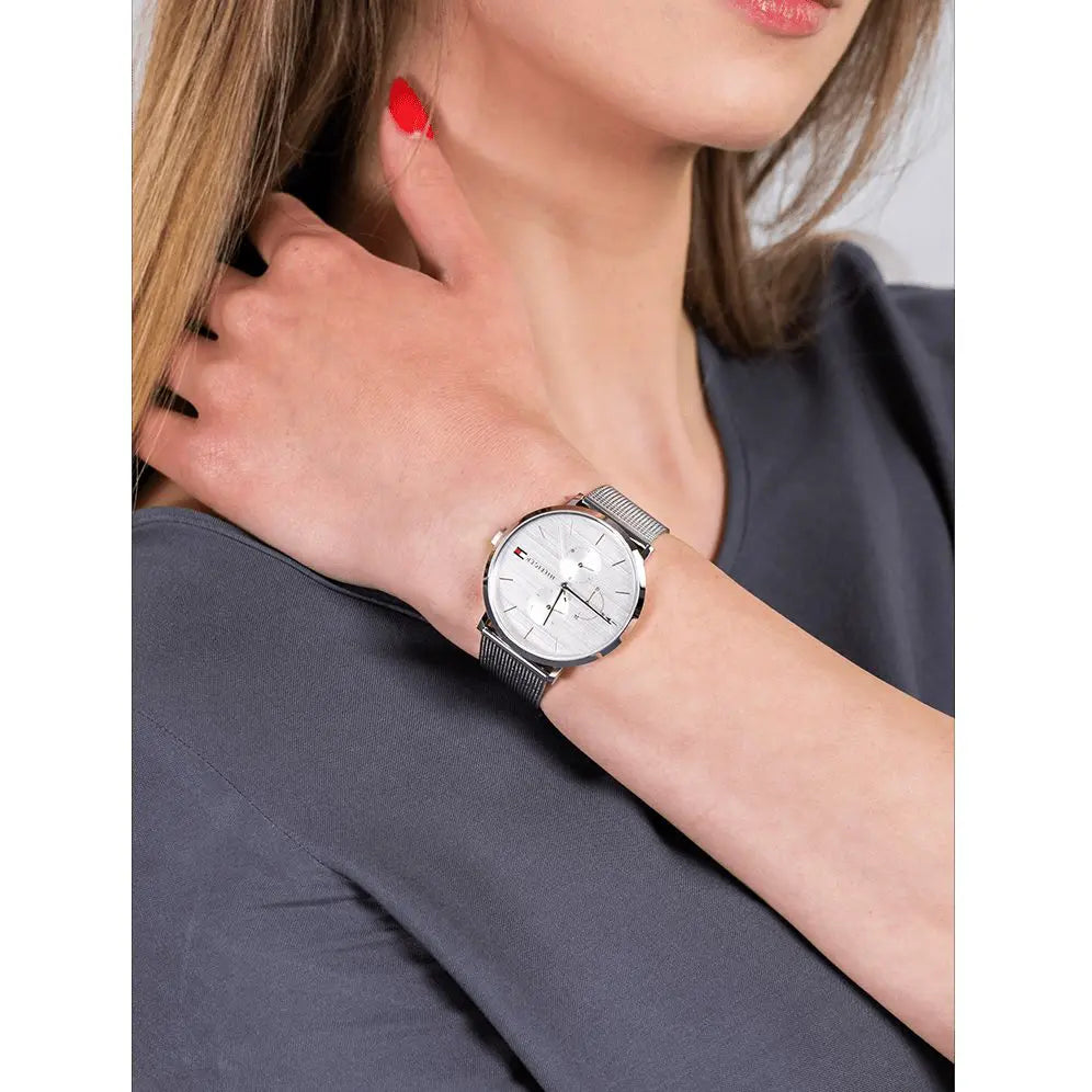Tommy Hilfiger Jenna Quartz Silver Dial Silver Mesh Bracelet Watch For Women - 1781942 Buy Now By Tommy Hilfiger