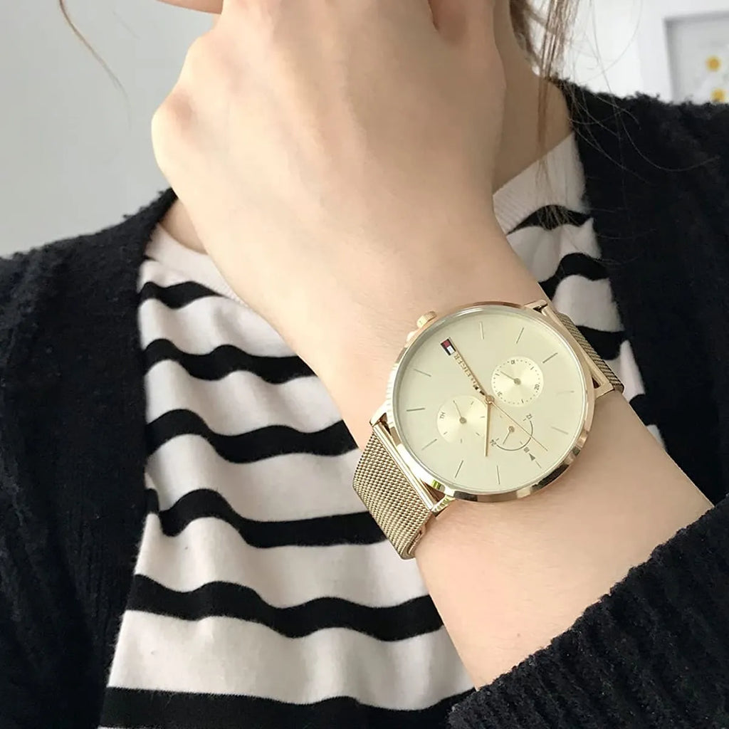 Tommy Hilfiger Jenna Quartz White Dial Gold Mesh Bracelet Watch For Women - 1781943 Buy Now By Tommy Hilfiger