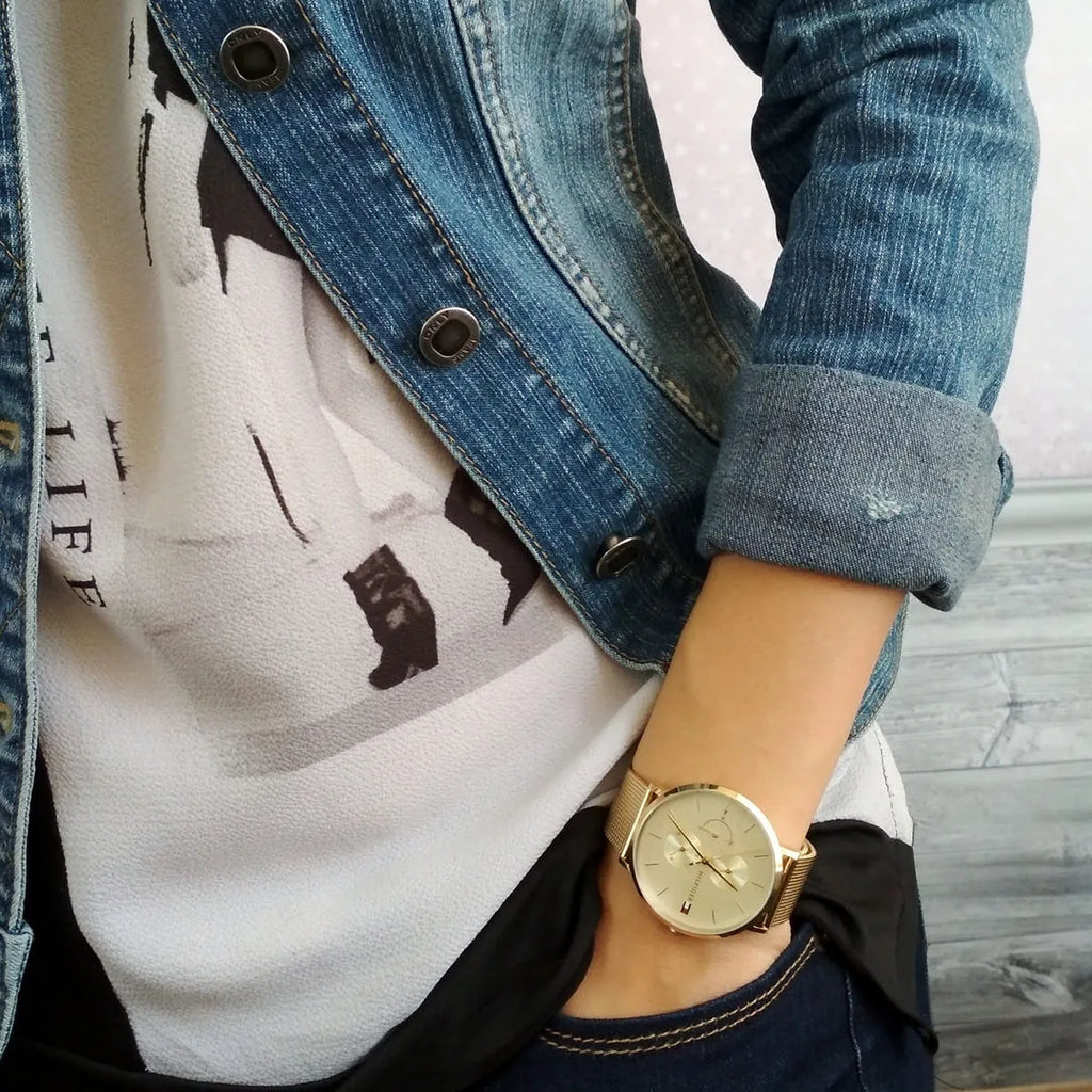 Tommy Hilfiger Jenna Quartz White Dial Gold Mesh Bracelet Watch For Women - 1781943 Buy Now By Tommy Hilfiger