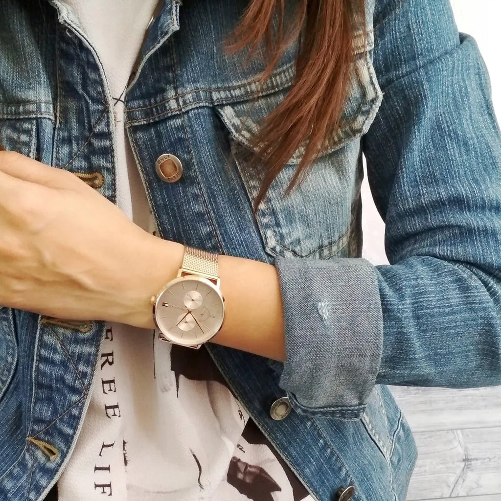 Tommy Hilfiger Jenna Quartz Rose Gold Dial Rose Gold Mesh Bracelet Watch For Women - 1781944 Buy Now By Tommy Hilfiger