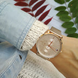 Tommy Hilfiger Jenna Quartz Rose Gold Dial Rose Gold Mesh Bracelet Watch For Women - 1781944 Buy Now By Tommy Hilfiger