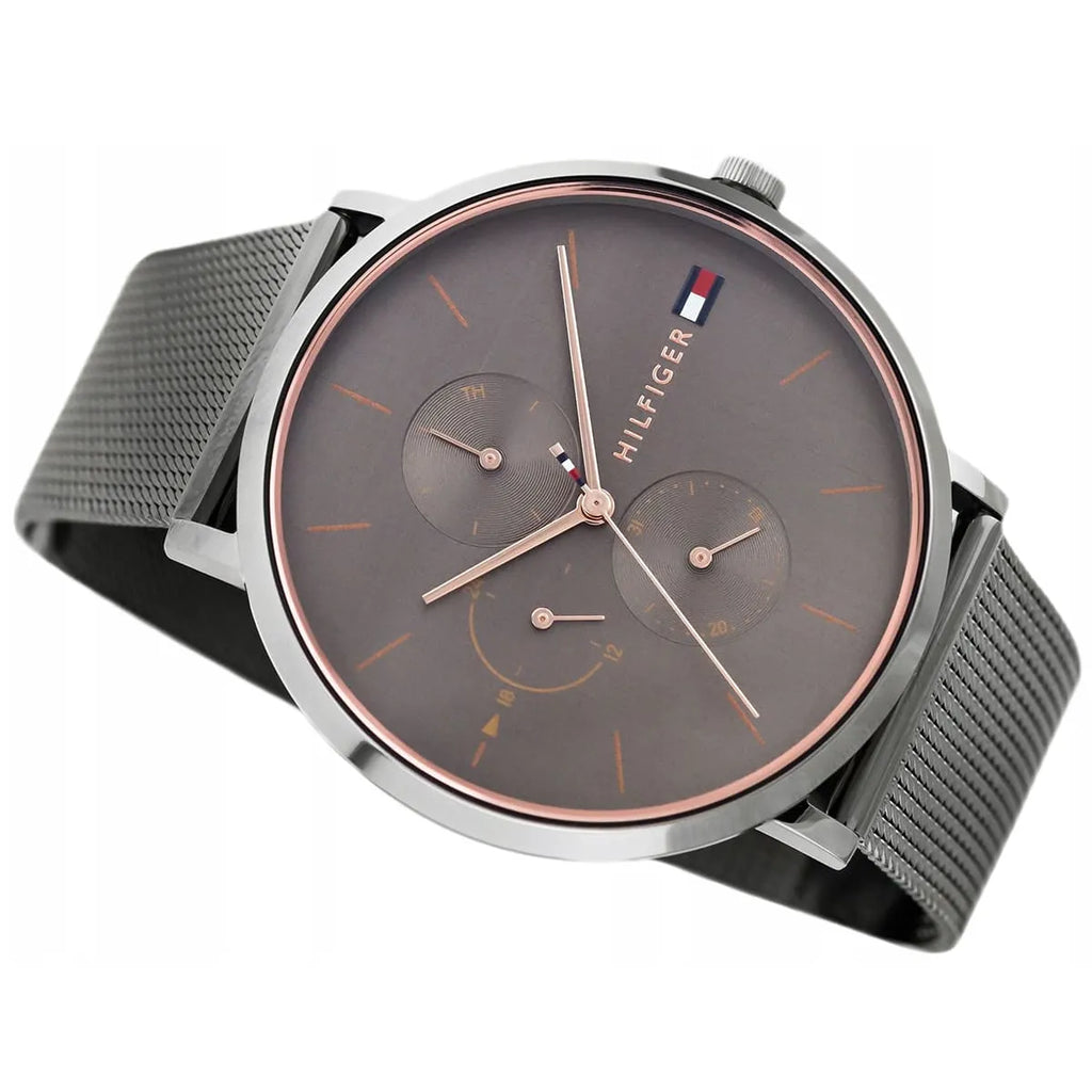 Tommy Hilfiger Jenna Multifunction Grey Dial Grey Mesh Bracelet Watch For Women - 1781945 Buy Now By Tommy Hilfiger