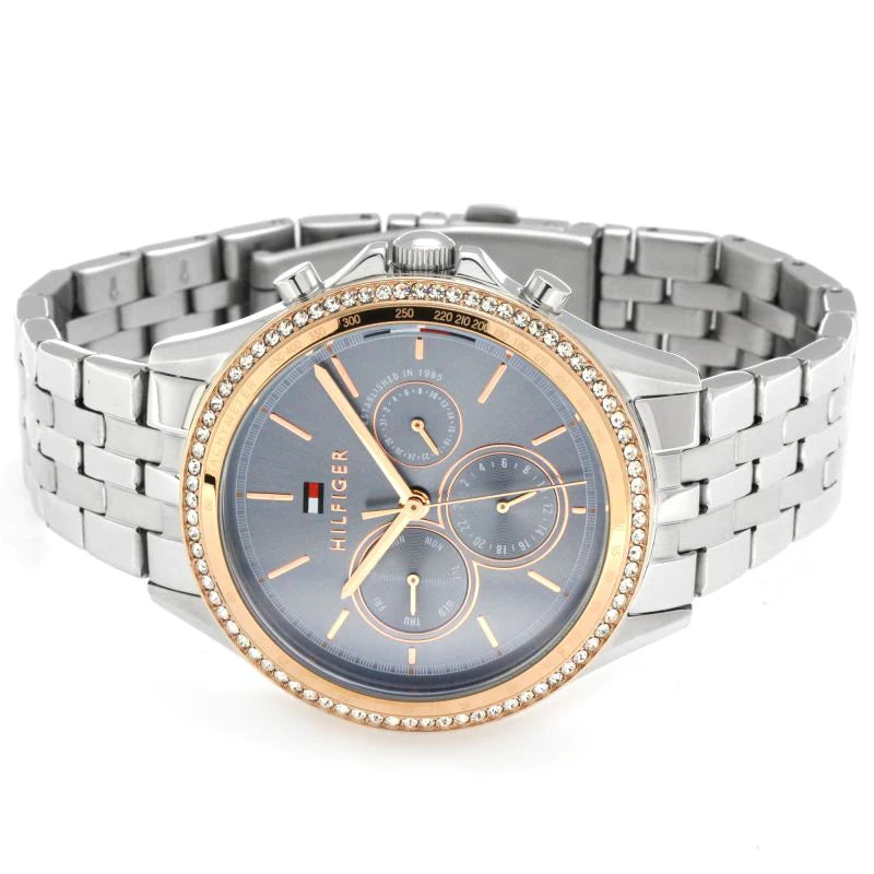 Tommy Hilfiger Ari Diamonds Blue Dial Silver Steel Strap Watch for Women - 1781976 Buy Now By Tommy Hilfiger