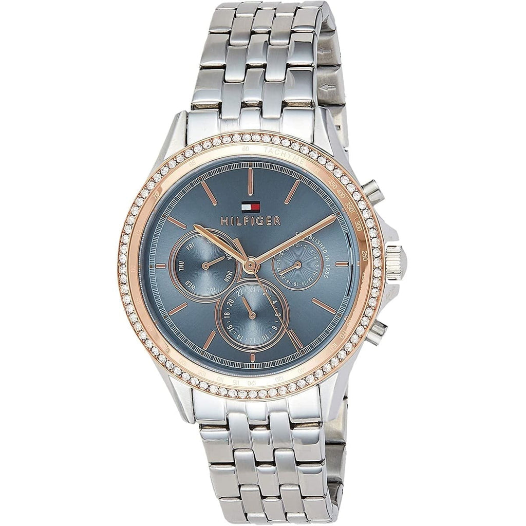 Tommy Hilfiger Ari Diamonds Blue Dial Silver Steel Strap Watch for Women - 1781976 Buy Now By Tommy Hilfiger